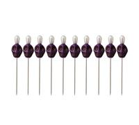 BLESSUME 10pcs Skull Top Voodoo Pin for Doll Magic Candle Ritual Pins (Purple)