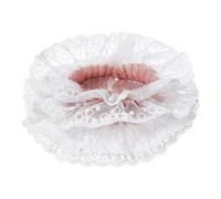 BLESSUME 1pc Lace Renaissance Neck Ruffle Collar, Purple and White 1 (13.4"), One Size