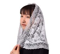 BLESSUME 1pc Women Catholic Chapel Veil Classic Mantilla Soft Lace Chapel Veil