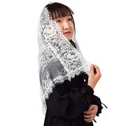BLESSUME 1pc Women Catholic Chapel Veil Classic Mantilla Soft Lace Chapel Veil