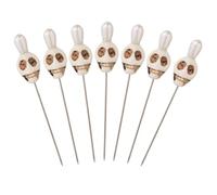 BLESSUME 7 Candle Voodoo Doll Ritual Needles Skull Top (White)