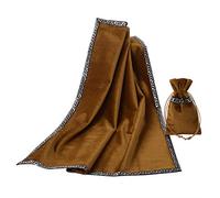 BLESSUME Altar Tarot Table Cloth Divination Square Wicca Velvet Cloth with Tarot Pouch 24.4 * 24.4 inch