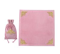 BLESSUME Altar Tarot Table Cloth for Reading Wicca Square Divination Velvet Cloth with Tarot Pouch