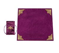 BLESSUME Altar Tarot Table Cloth for Reading Wicca Square Divination Velvet Cloth with Tarot Pouch