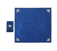 BLESSUME Altar Tarot Table Cloth for Reading Wicca Square Divination Velvet Cloth with Tarot Pouch