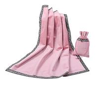 BLESSUME Altar Tarot Tablecloth Divination Wicca Velvet Cloth with Tarot Pouch (Pink)