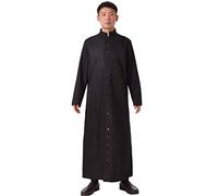 BLESSUME Catholic Cassock Church Priest Roman Robe Clergy Liturgical Vestments (M, Black)