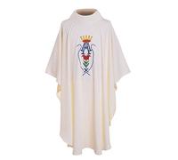 BLESSUME Catholic Church Chasuble Crown Embroidered Priest Vestment (Style 1)