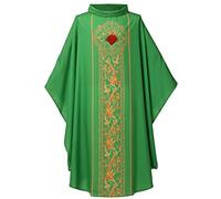 BLESSUME Celebrants Chasuble Mass Vestments Robe Costume (Green, One Size)