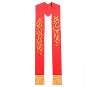 BLESSUME Chasuble Stole Vestments Holy Lamb Embroidery Stole (Red)