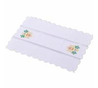 BLESSUME Church Mass Altar Cloth Purificator Cloth Cross Embroidery (White 7)