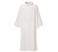 BLESSUME Church Priest Liturgical Alb Robe, Ivory White, XL
