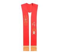 BLESSUME Church Stole Priest Embroidered Reversible Stole Multicolor (Pattern 8)(Size: One Size)