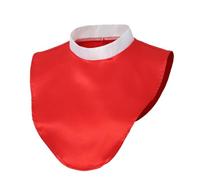 BLESSUME Clergy Shirt Collar Dickey Unisex Detachable Priest Bib Collar with Insert White Collar Tab (One Size, Red)