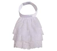 BLESSUME Colonial Jabot and Cuffs Unisex Lace Cravat Jabot Collar, Big White Jabot, 6