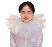 BLESSUME Glitter Gothic Collar Ruffle Unisex Shiny Neck Collar