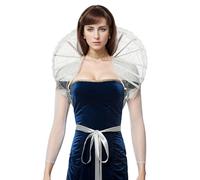 BLESSUME Gothic Lace Stand Up Collar,Victorian Standing Queen Mesh Collar,Halloween Costume Collar
