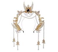 BLESSUME Halo Crown Headband Mary Goddess Women Party Cosplay Halloween Headpiece, Gold 23, 1 unidad (Paquete de 1)