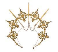 BLESSUME Halo Crown Mary Goddess Headband Women Halloween Costume Headpiece (Gold 10)