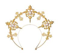 BLESSUME Halo Crown Mary Goddess Headband Women Halloween Costume Headpiece (Gold 2)