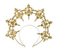 BLESSUME Mary Halo Crown Headband Goddess Gold Women's Costume Headwear, Gold 1, 1 unità (Confezione da 1)
