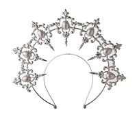 BLESSUME Mary Halo Headband Crown Goddess Women Halloween Costume Headpiece (Silver 2)