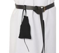 BLESSUME Medieval Pouch Drawstring Bag Renaissance Viking Costume Belt Pouch Waist Bag, Black, One size
