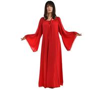 BLESSUME Medieval Renaissance Dress Faire Celtic Chemise Under Dress (Red, L)