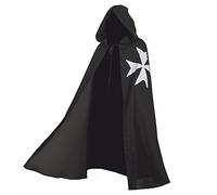 BLESSUME Medieval Templar Knight Cloak Hospitaller Hooded Robe