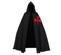BLESSUME Medieval Templar Knight Cloak Hospitaller Hooded Robe Cape