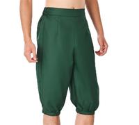 BLESSUME Medieval Trousers Renaissance Pirate Viking Pants Men Fancy Costume (L,Green)