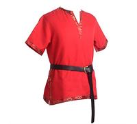 BLESSUME Medieval Viking Tunic with Belt LARP Aristocrat Chevalier Cosplay Costume
