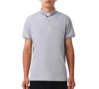 BLESSUME Men's Clergy Polo Shirt with Free Tab Collar Insert for Pastor Preacher Minister (Grey,M)