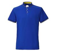 BLESSUME Men's Clergy Polo Shirt with Free Tab Collar Insert for Pastor Preacher Minister (Royal Blue,L)