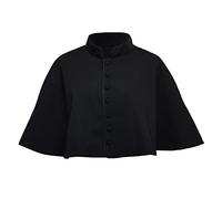 BLESSUME Priest Cape Liturgical cappa Churchman Clergy Christian Costume Black Cape Shawl(X-Large, Black)