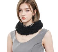 BLESSUME Renaissance Ruffle Collar Elizabethan Ruffle Collar, Black #1, S