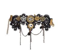 BLESSUME Steampunk Bracelet Gear Victorian Lace Accessories (D)…