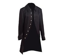 BLESSUME Steampunk Jacket Victorian Men Colonial Frock Coat (L)