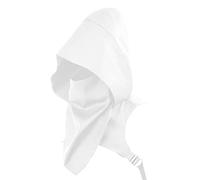 BLESSUME Steampunk Rogue Cowl Hood Hat Costume Cape with Adjustable Arm Buckle (White)