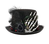 BLESSUME Steampunk Top Hat with Goggles,Unisex Gothic Cylinder Hat for Carnival, Halloween, Themed Party
