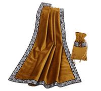 BLESSUME Tarot Table Cloth Divination Wicca Velvet Altar Cloth with Tarot Pouch