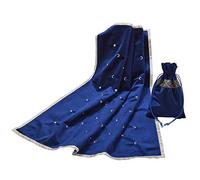 BLESSUME Tarot Tablecloth Altar Divination Wicca Velvet Cloth with Tarot Pouch (Blue)