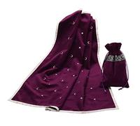 BLESSUME Tarot Tablecloth Altar Divination Wicca Velvet Cloth with Tarot Pouch (Purple)