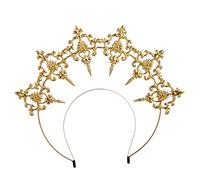 BLESSUME Unisex Halo Crown Mary Goddess Headband Halloween Reenactment Costume Headwear (Gold 5)