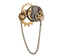 BLESSUME Unisex Steampunk Brooch Lapel Pin (B)