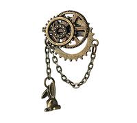 BLESSUME Unisex Steampunk Brooch Lapel Pin, One Size, Metal, no gemstone