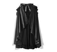 BLESSUME Victorian Ruffle Bustle Skirt/Cape (Black)