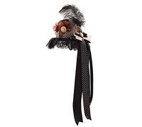 BLESSUME Victorian Steampunk women Mini Top Hat Hair Clip Party Hat Dancing Cocktail Head Clip (F)