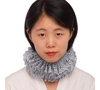 BLESSUME Vintage Renaissance Neck Ruff Ruffled Collar Elizabethan Cosplay Gift (Grey)(Size: One Size)