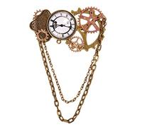 BLESSUME Vintage Retro Alloy Brooch Steampunk Victorian Brooch, Yellow, One size
